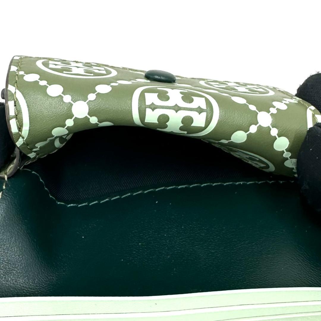 トリーバーチ Tモノグラム コントラスト エンボス ミニウォレット 二つ折り財布