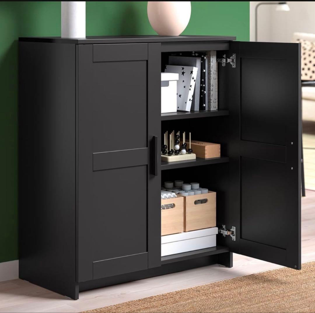 （完成品 組立品）IKEA キャビネット　ブリムネス　BRIMNES ブラック