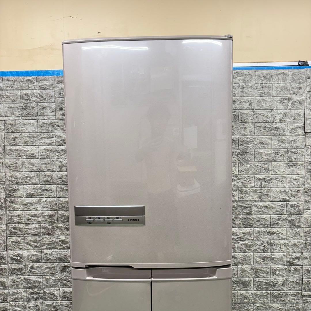 637 日立　大型冷蔵庫　415L 400l強　小型　家庭用　自動製氷　右開き