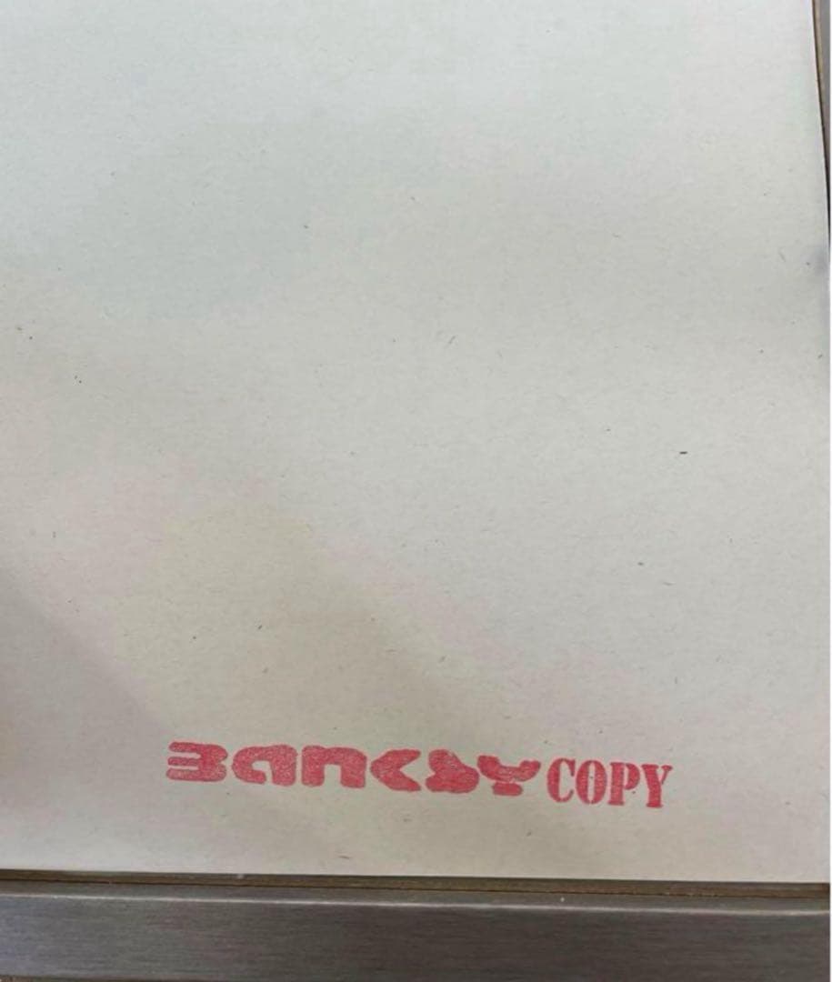 Banksy girl with red balloon wcp ポスター