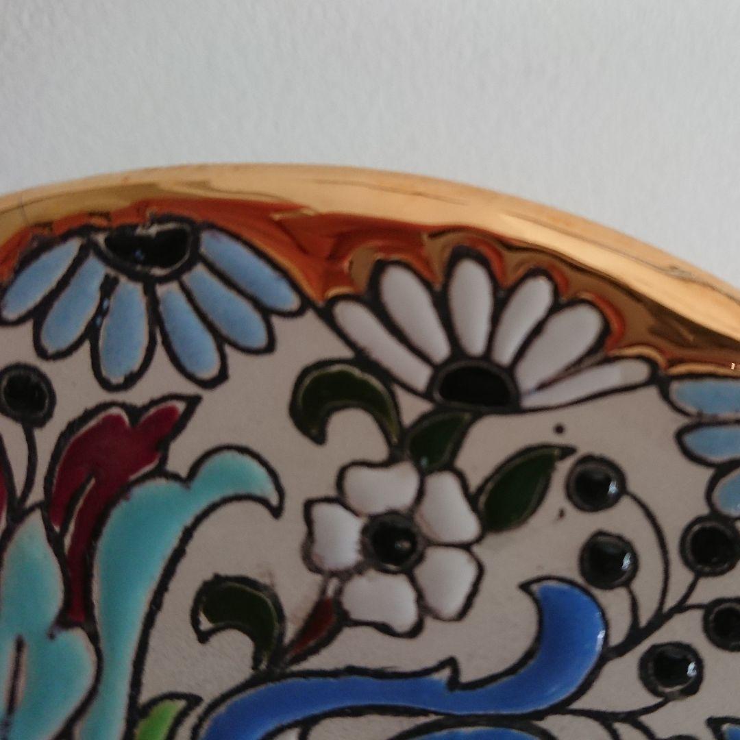 【金高騰中】PAIN スペインSEVILLA セビリア焼24k 金彩 飾皿３枚組