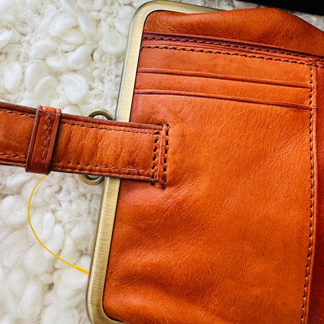 Dakota ダコタ 二つ折り財布 本革 クラプトン 財布 がま口 キャメル