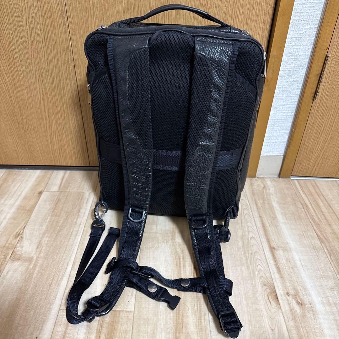 ultima TOKYO／メンズ リュック／本革 シボ革 2Way 黒