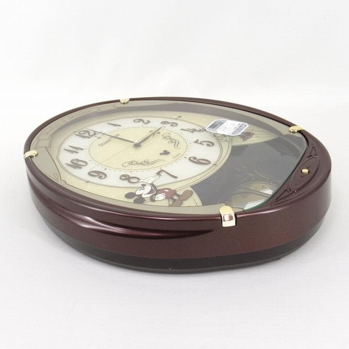 ★新品未使用★セイコー×ディズニー 電波掛け時計 振り子 ミッキー ミニー