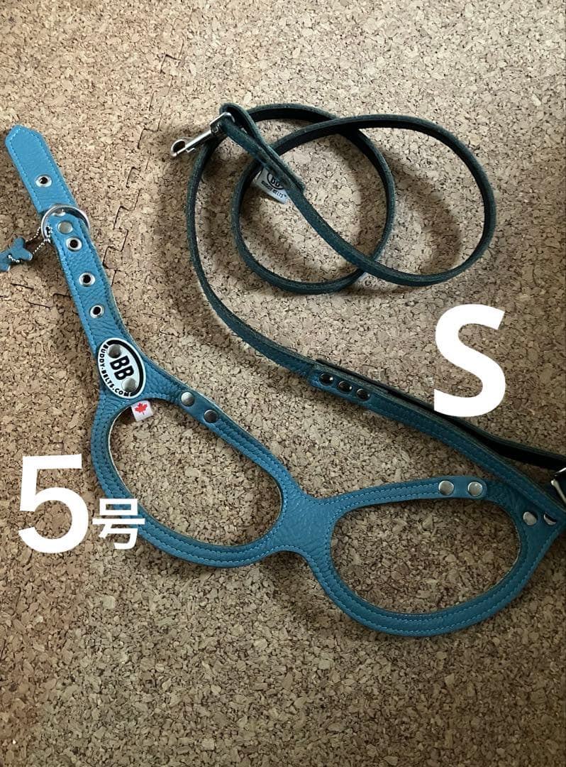 バディベルト　オールレザー 限定カラー ハーネス５号とリードS