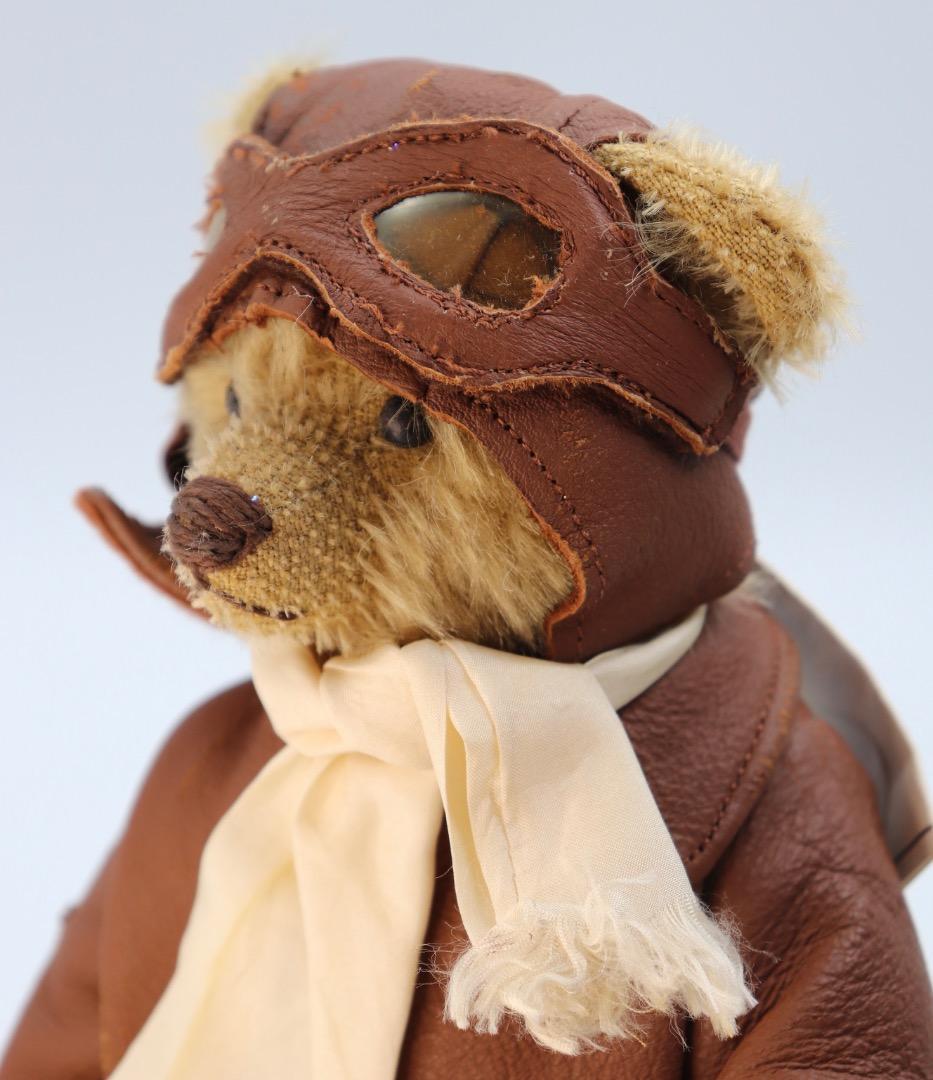 アーティストベア OLD FLYER イギリスSue Lain作 本革ジャケット