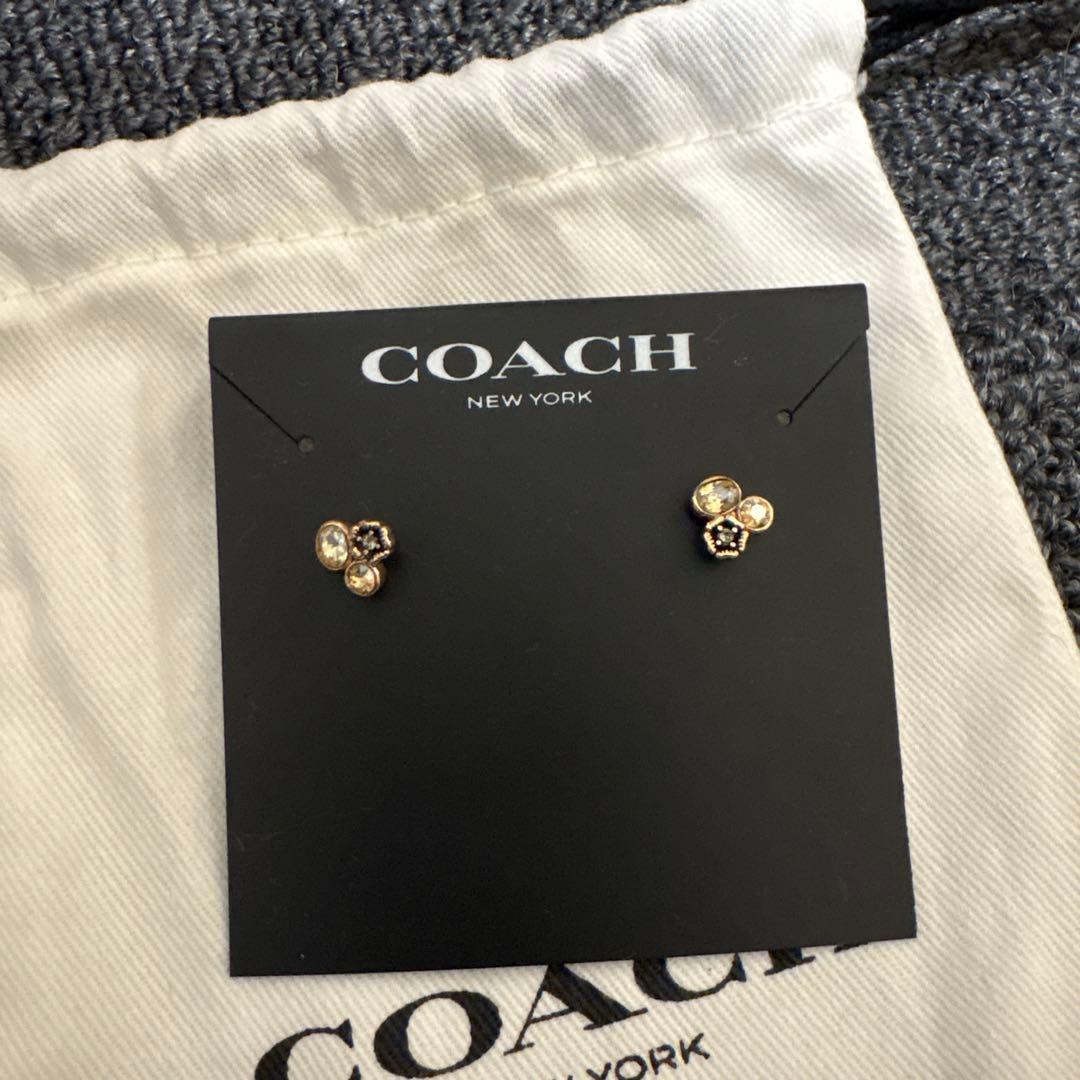 COACH ピンクゴールド ピアス ネックレス セット