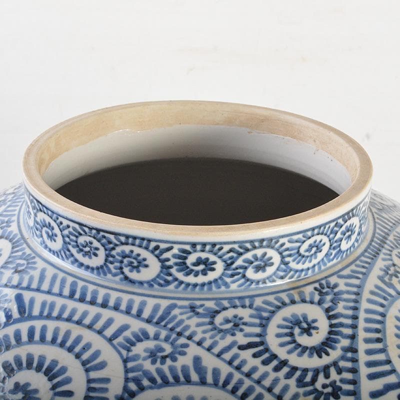 伊万里焼　古伊万里　染付　蛸唐草文　沈香壷　蓋物　飾壷　C　6047C