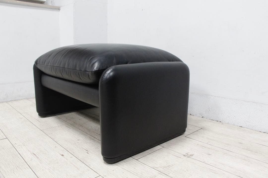 【展示極美品】 Cassina カッシーナ 675マラルンガ オットマン 本革