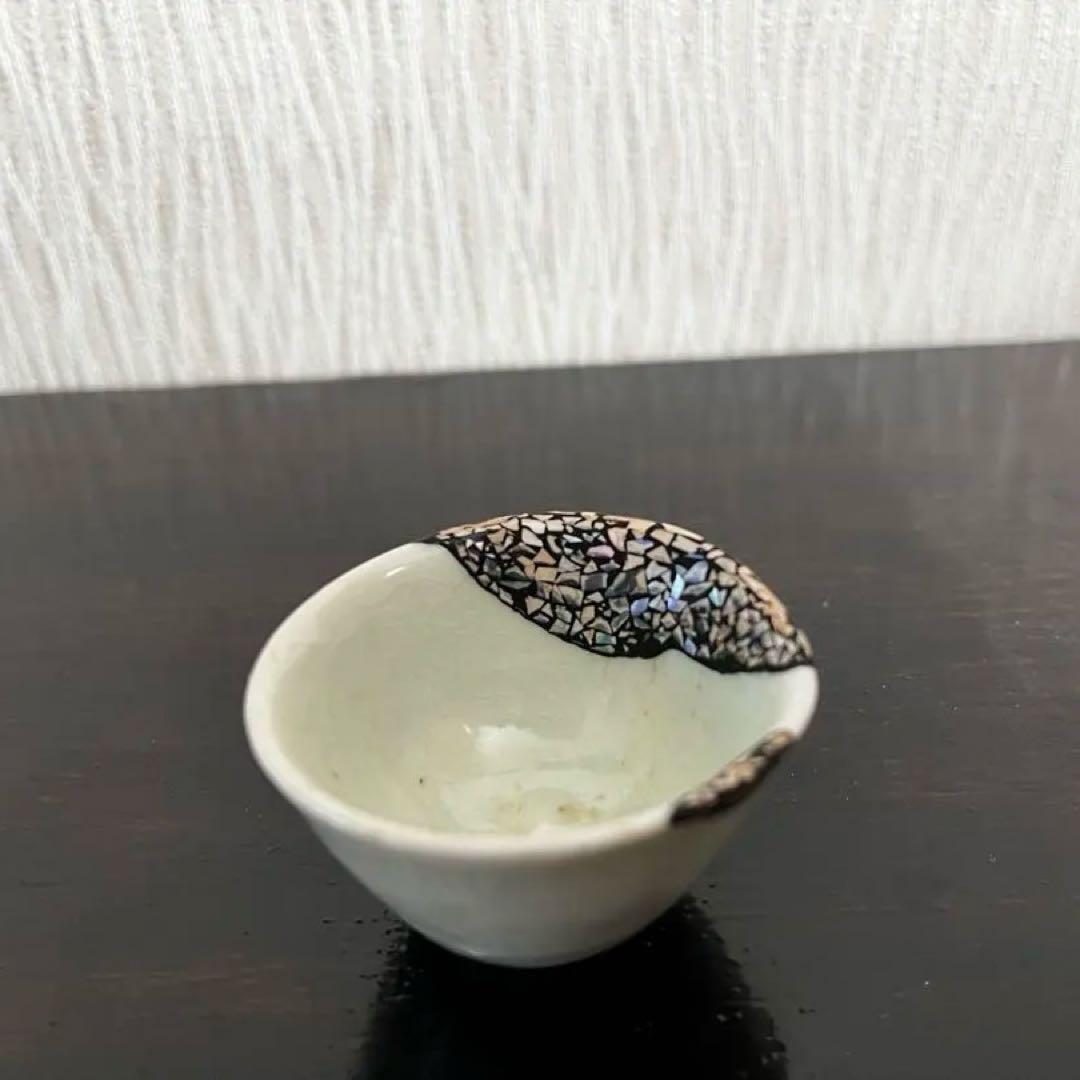 初期伊万里　白磁小盃　金継ぎ