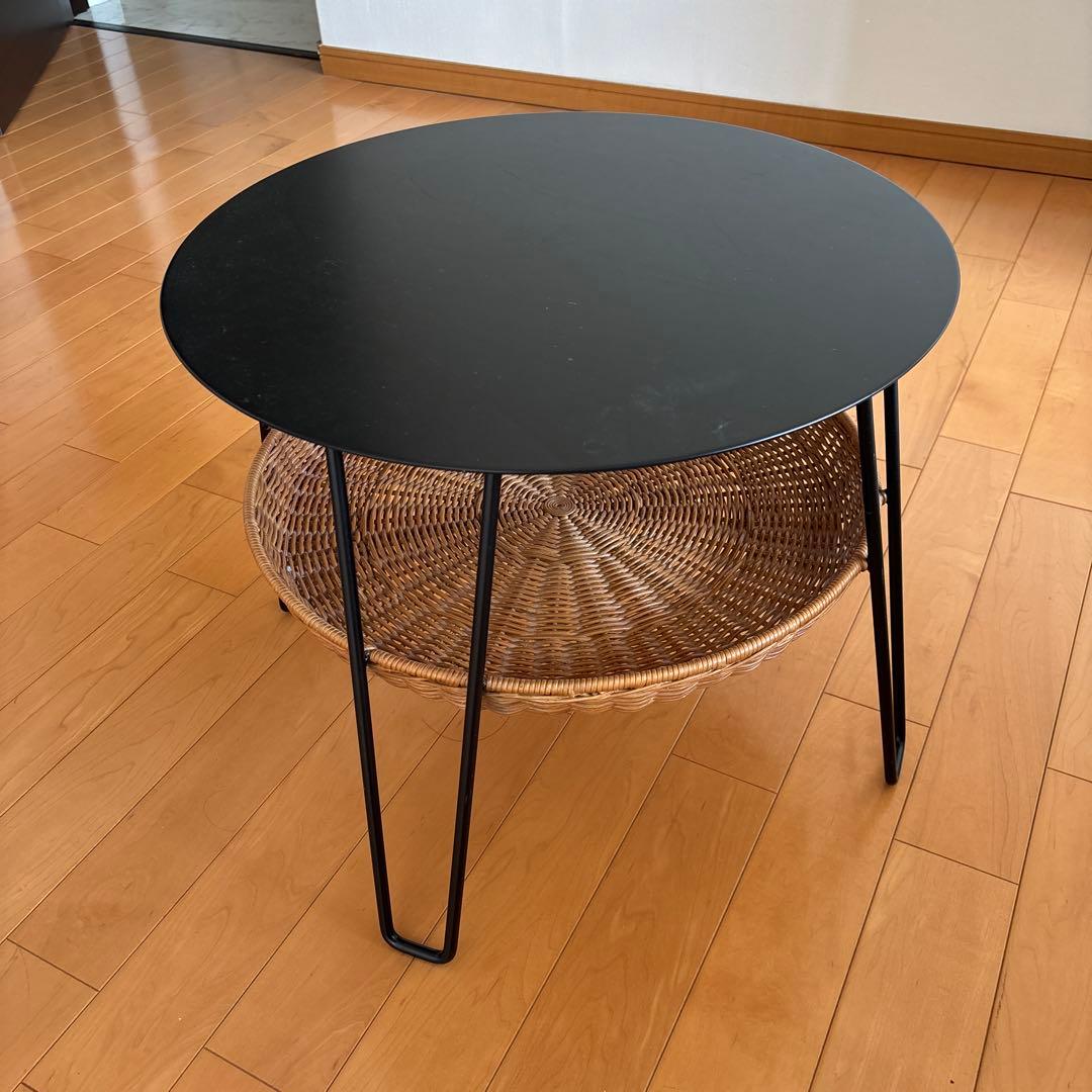 サイドテーブル・ナイトテーブル・ローテーブル IDEE WALLABY LOW TABLE ROUND Black