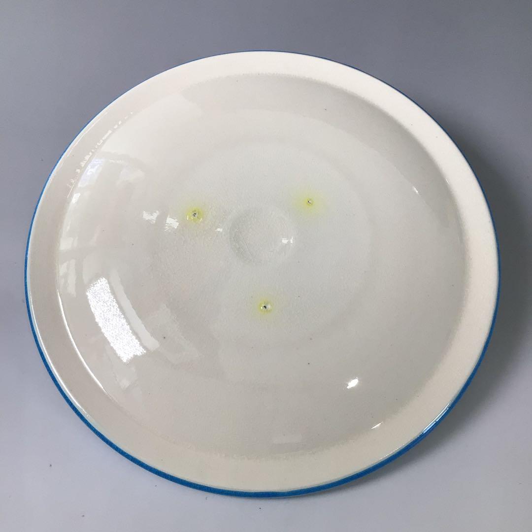 Ｓ６　水指　『中村翠嵐造』『浅黄交趾』『間取松竹梅文』　共箱　茶道具