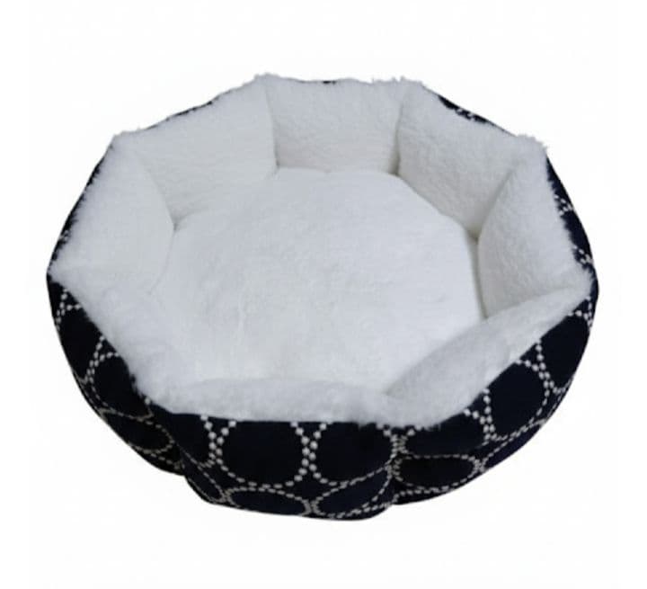 ❤Sサイズ❤dop タンバリン⚮̈ ペットベッド ■インディゴ✕ホワイト■