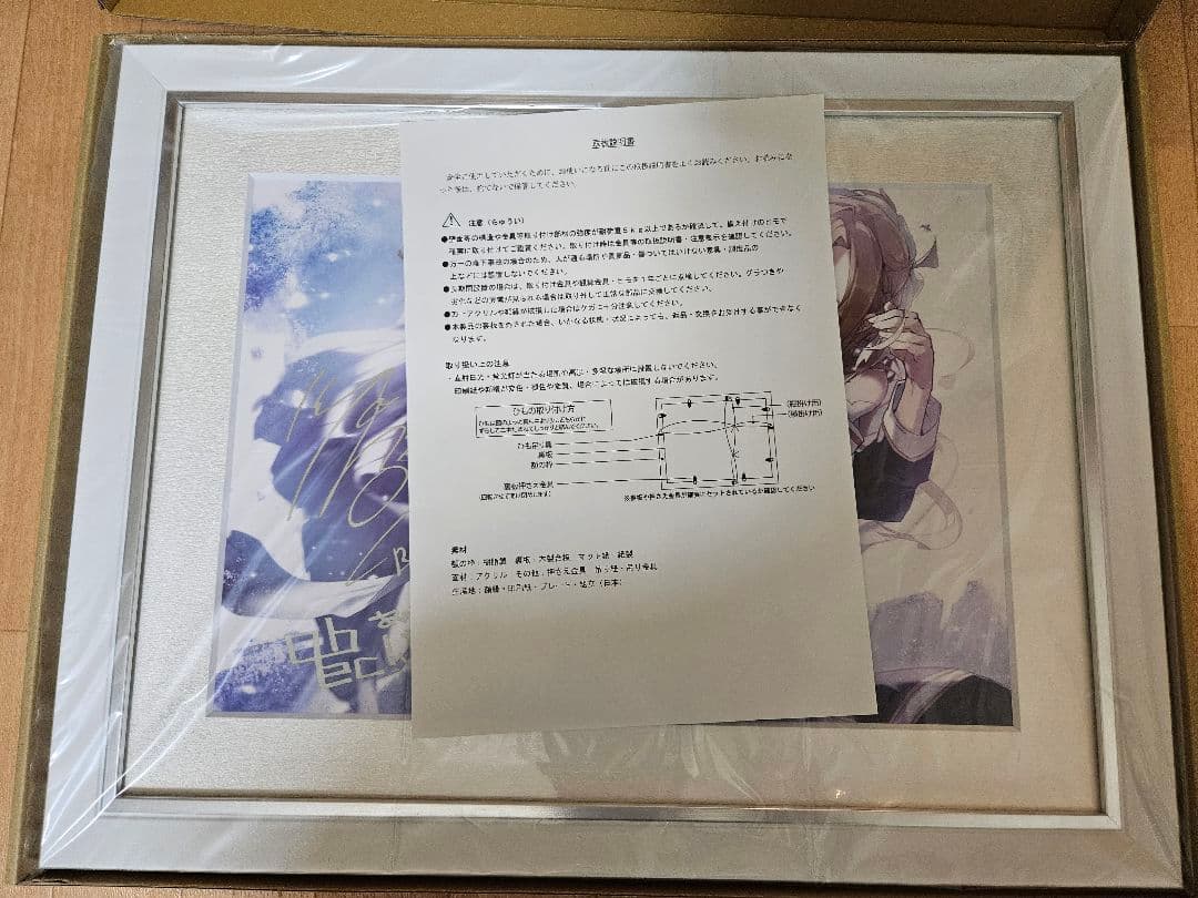 [美品]SAO サイン入りキャラファイングラフ キリト＆アスナ