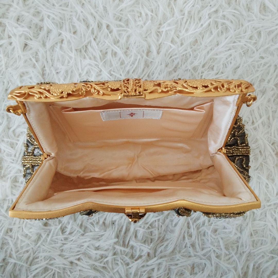 極美品❉ 花井幸子 YUKIKO HANAI パーティーバッグ ビーズ 刺繍