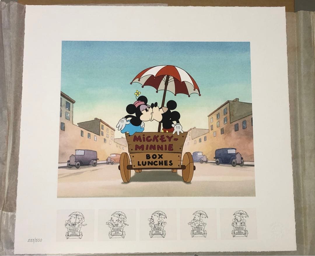 ディズニーMickey & Minnie 500枚限定版シルクスクリーン
