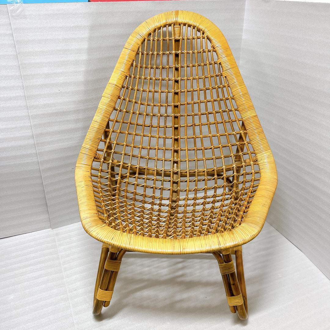 【良品✨送料無料】ラタンチェア 籐 椅子 アジアン家具 バリ風②