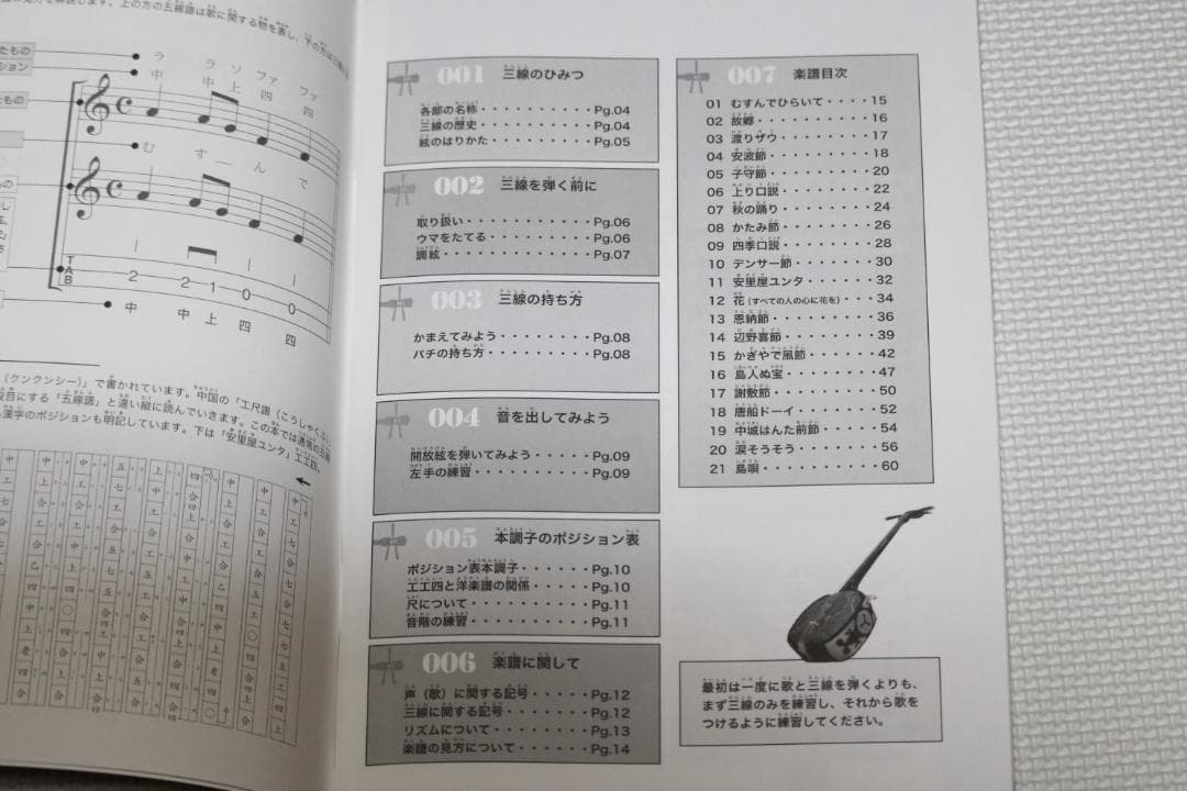 沖縄三線セット（人工皮張り）教本と初心者に必要なお得な付属品　新品未使用品