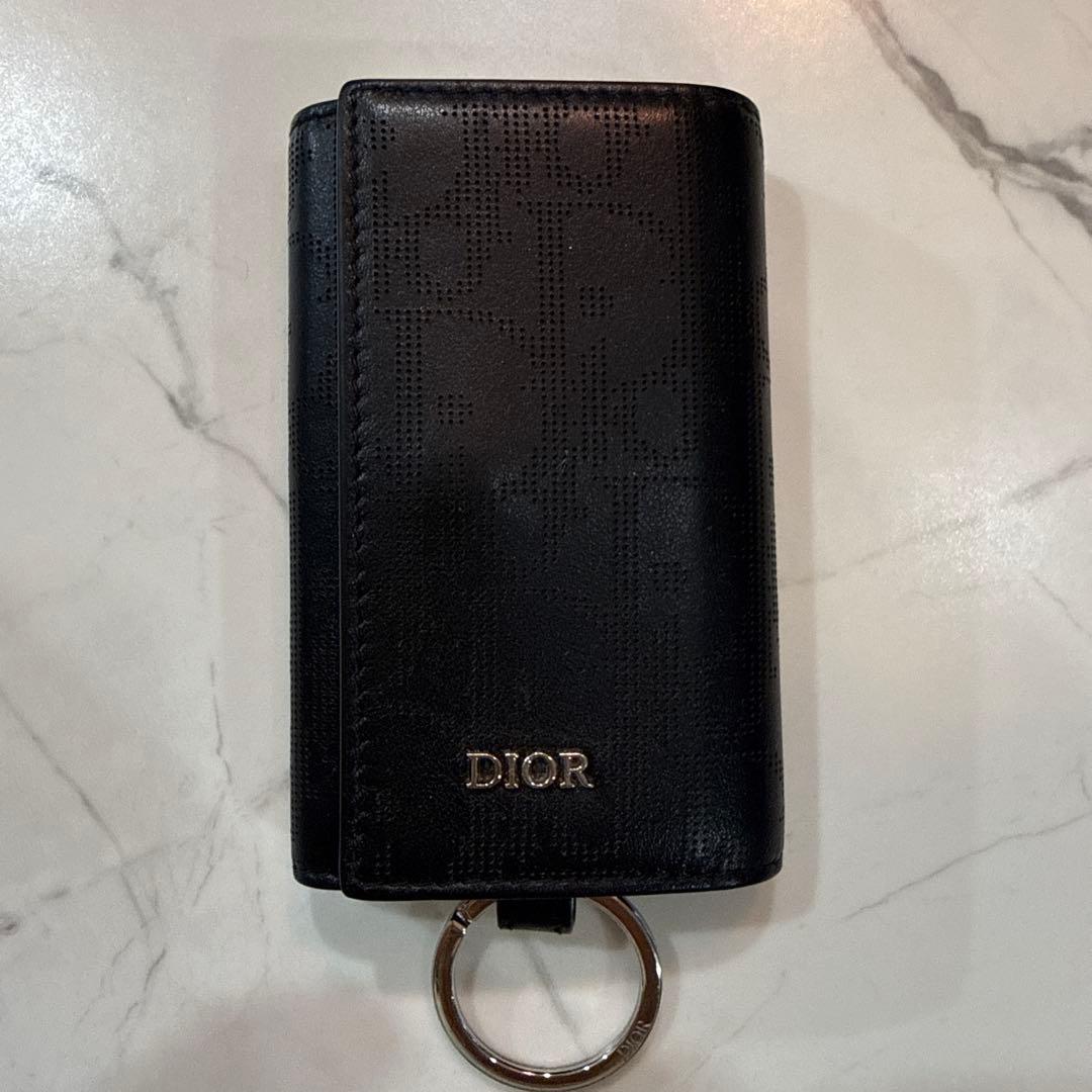 Dior ブラック レザー キーケース