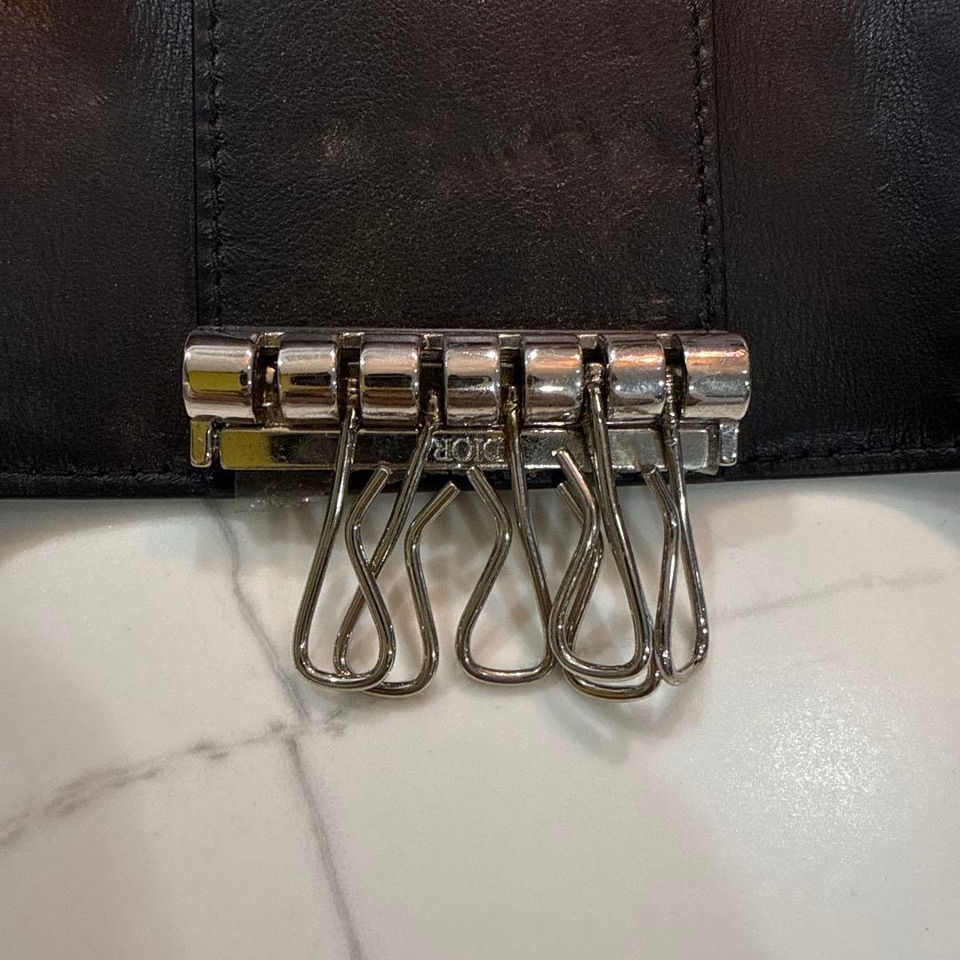 Dior ブラック レザー キーケース