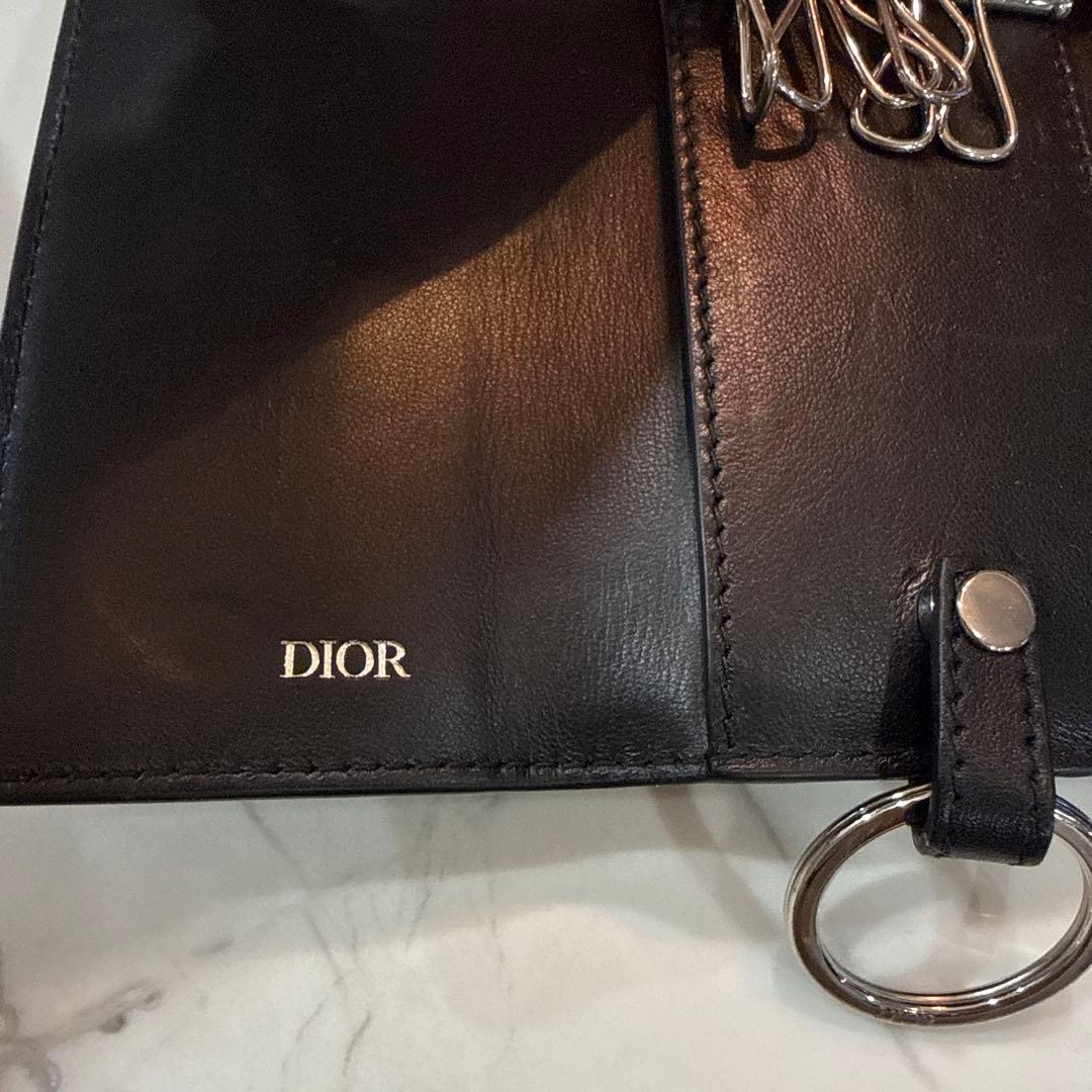 Dior ブラック レザー キーケース