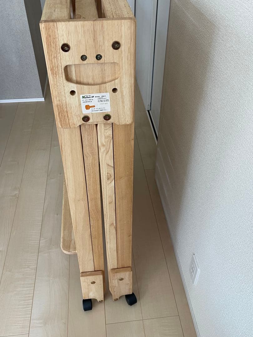 中居木工　2022/5 製造 折りたたみ式ひのきすのこベッド　ライトブラウン