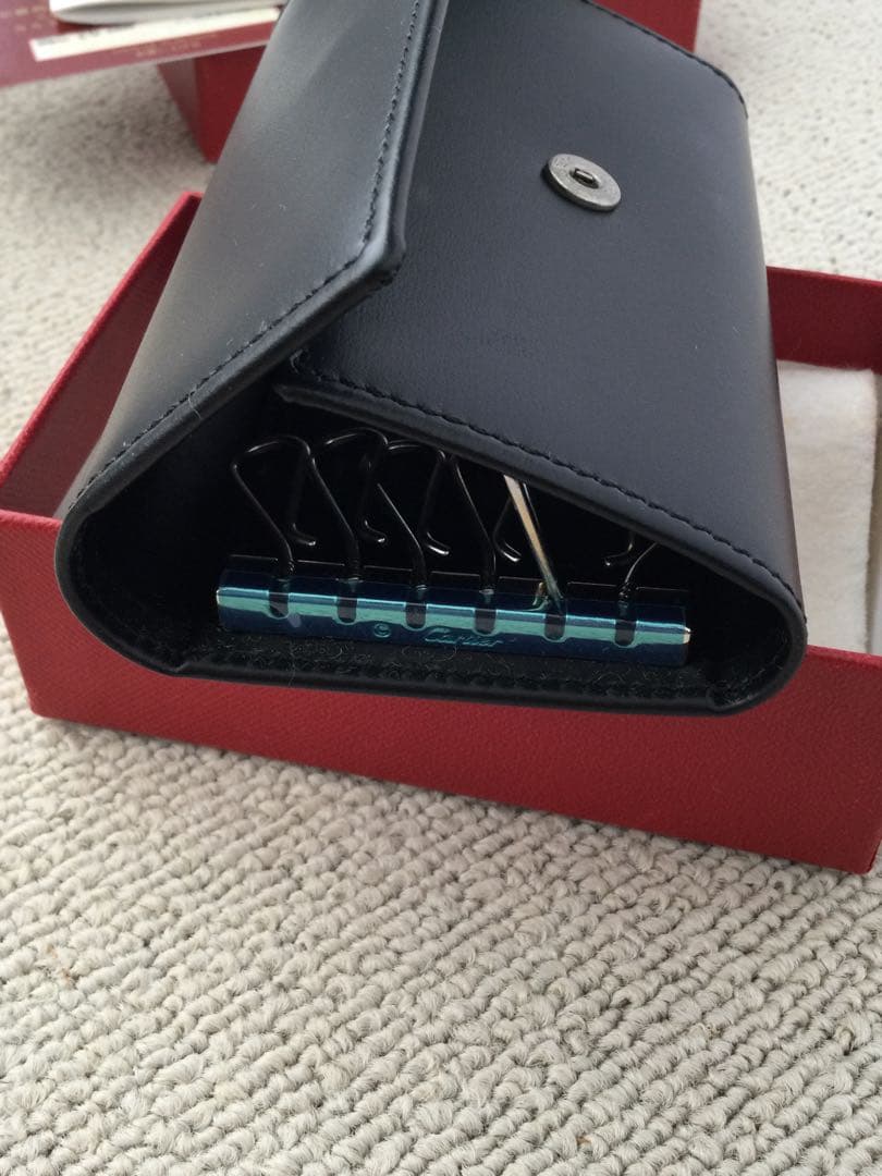 正規品 カルティエ Cartier 黒 レザー キーケース