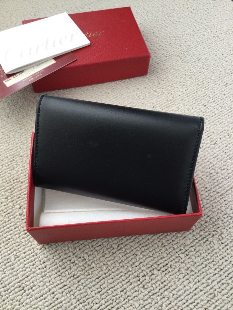 正規品 カルティエ Cartier 黒 レザー キーケース