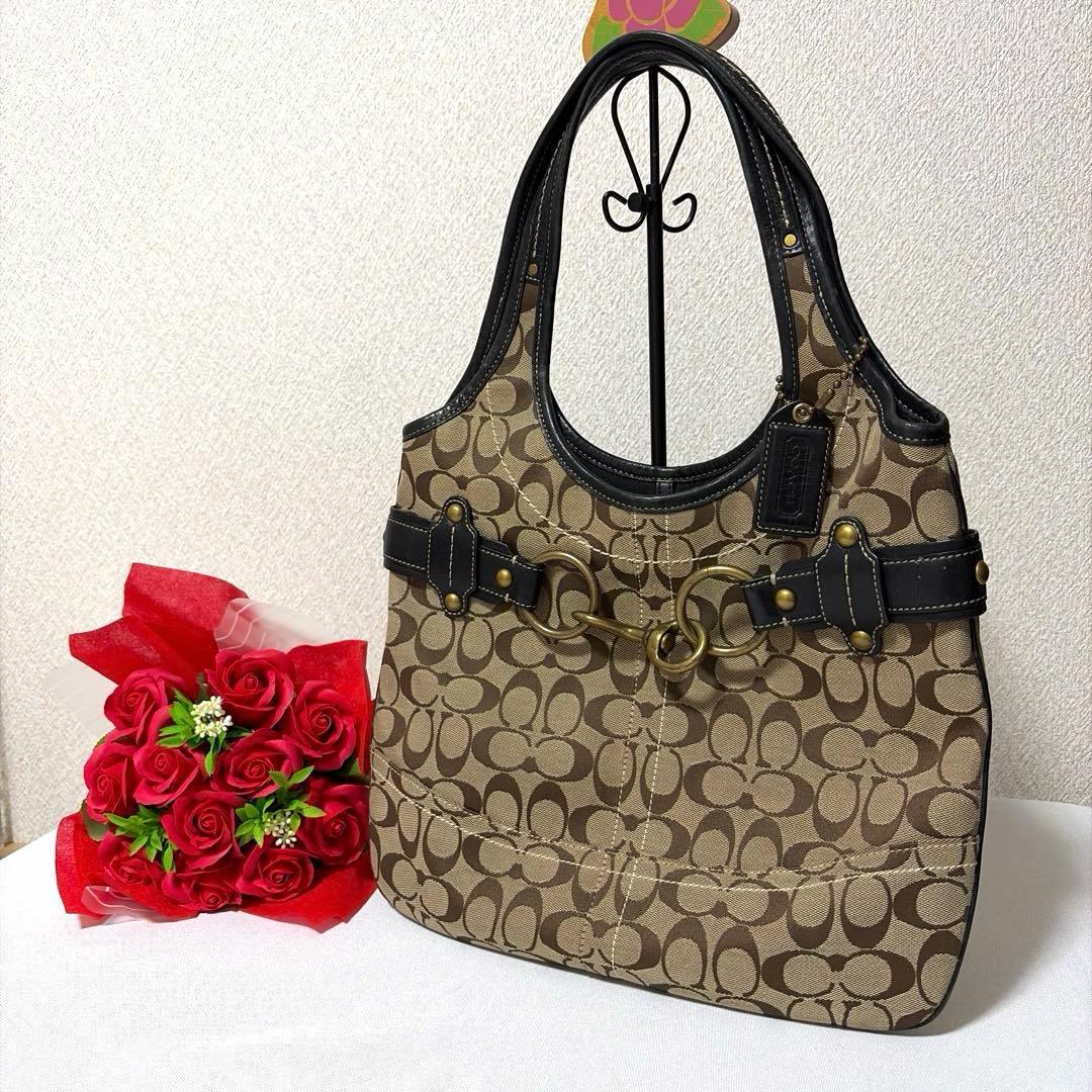 バッグ coach rare bithorse hand bag