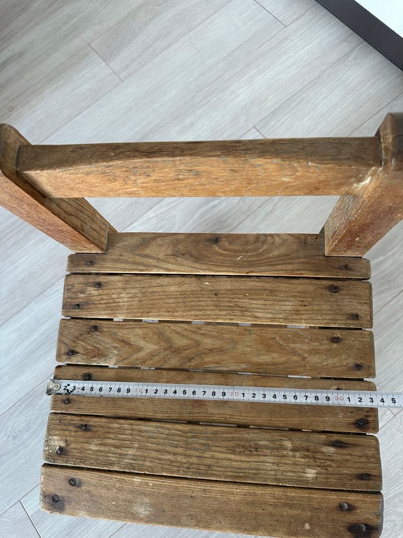 小学校ヴィンテージ 椅子アンティーク　ムチャチャkeikiii 木製アッシュペー