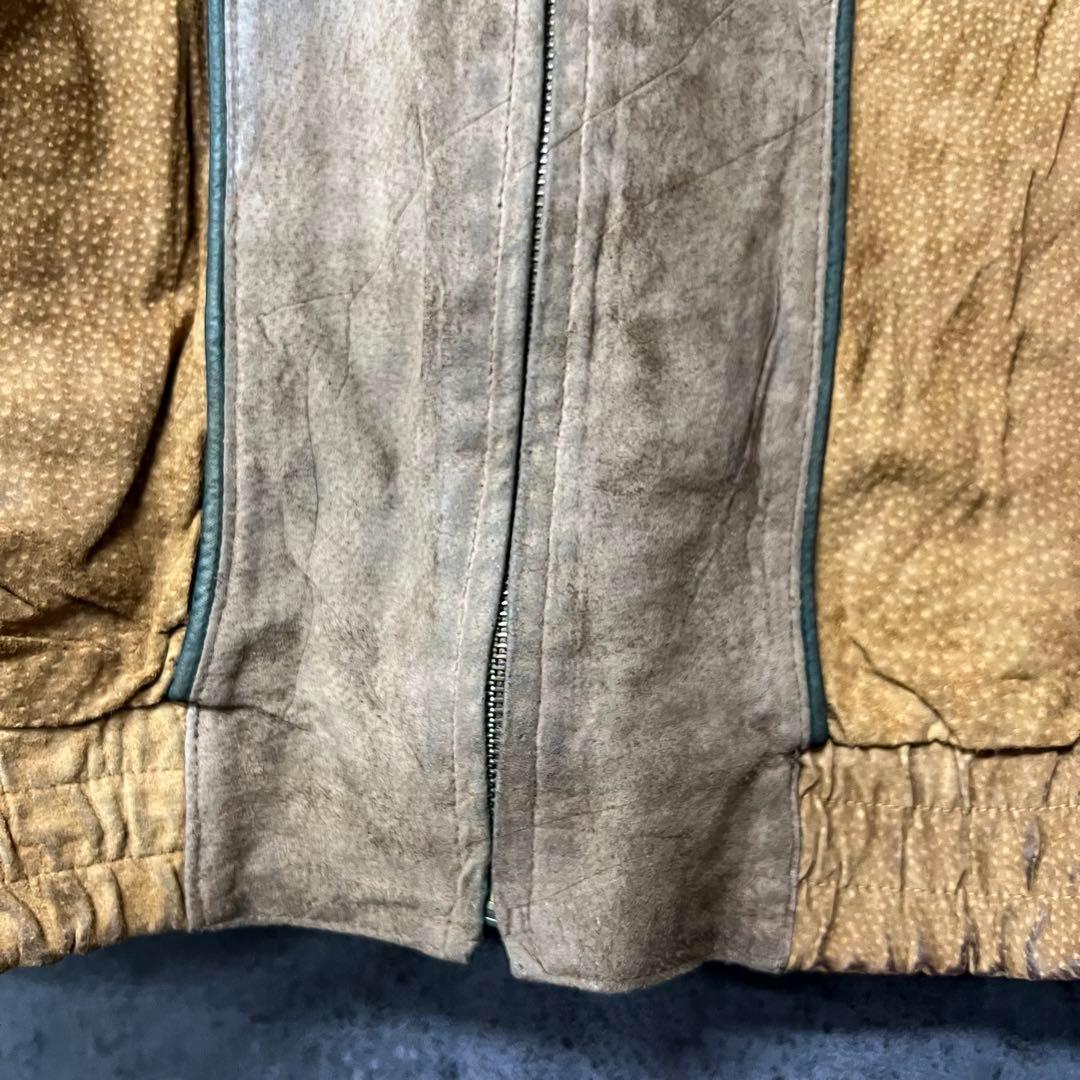 ☆US古着☆vintage【レザー・スエード ウエスタン ジャケット】2XL