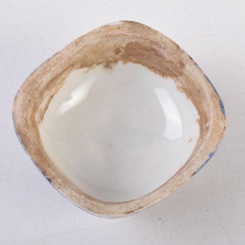 茶道具　色絵　花草文　香合　時代箱　C　8475