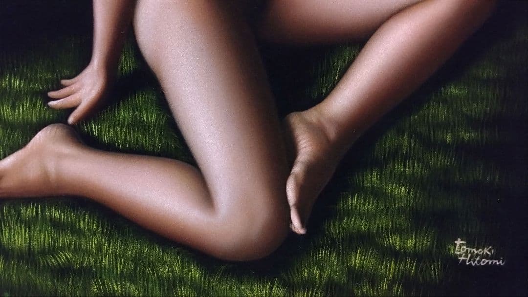 人見友紀　伝説の逃亡画家　油彩画　油絵　裸婦　20号