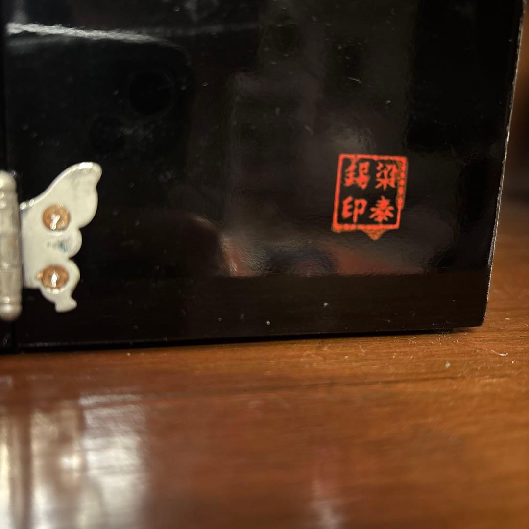 韓国 伝統工芸 螺鈿細工 双子宝石箱 ジュエリーボックス 小物入れ 蝶 花