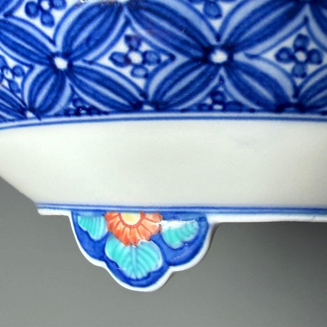 十三代　酒井田柿右衛門　染錦龍地文　香炉　共箱　高級ライン　国重要無形文化財指定