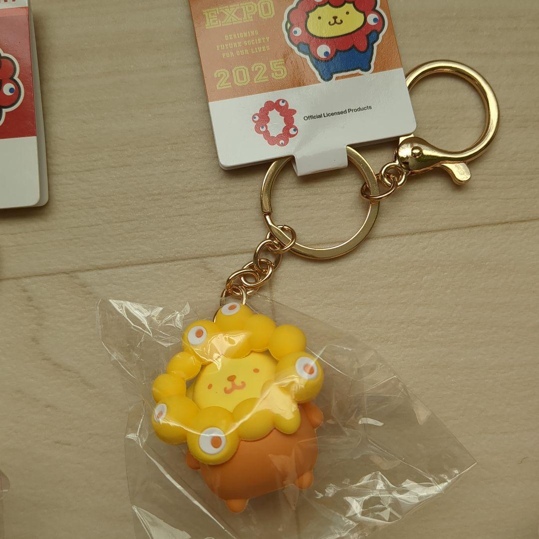 EXPO 2025 ミャクミャクサンリオ押しカラー立体キーホルダー 7 個