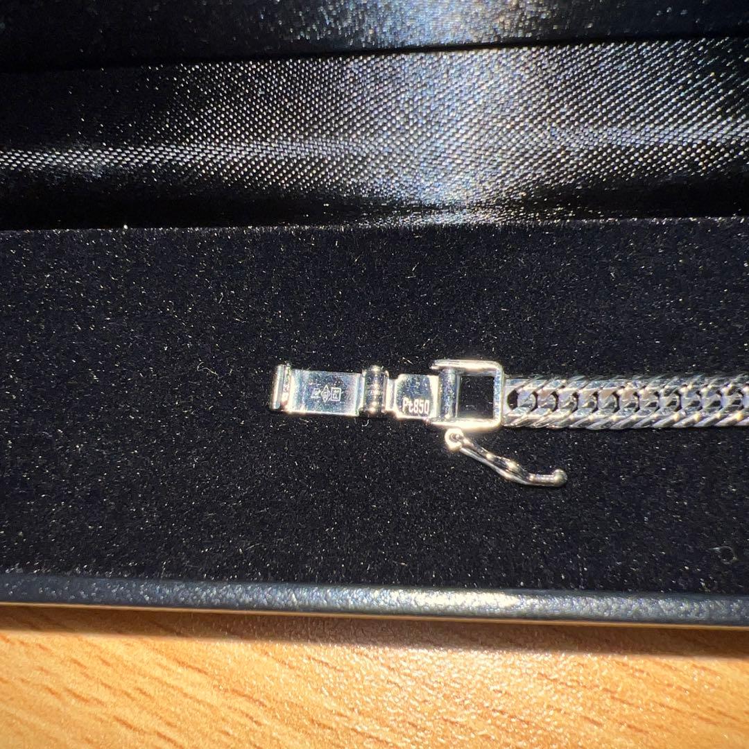 喜平　プラチナ12面トリプル　PT850 ブレスレット11g moko