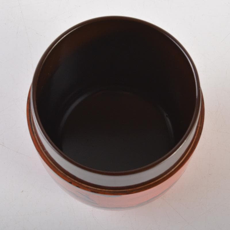 茶道具　塗師　中村宗哲作　朱塗　鶴松文　中棗　時代箱付　V　6508