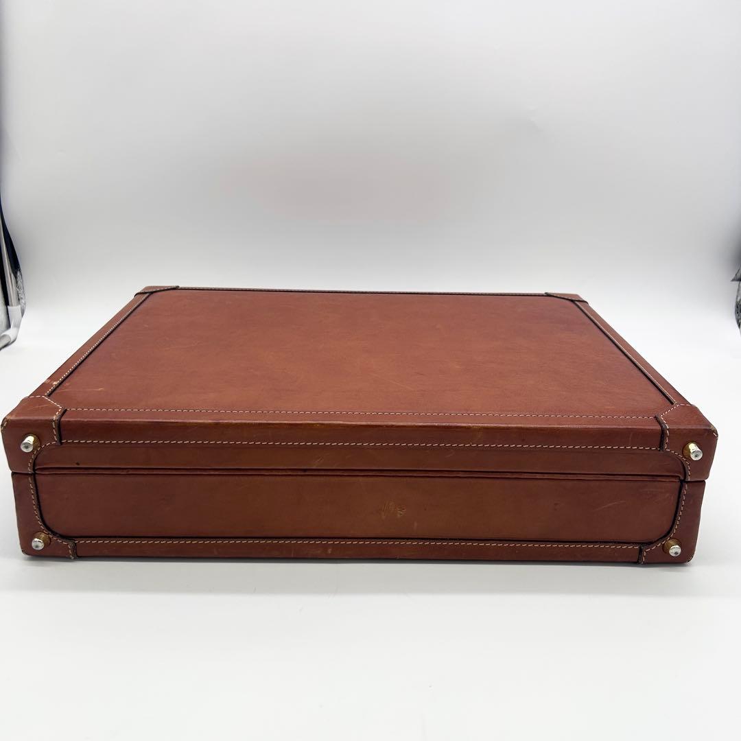 C156 良品 イタリア製 i Santi 本革 アタッシュケース 茶 金具