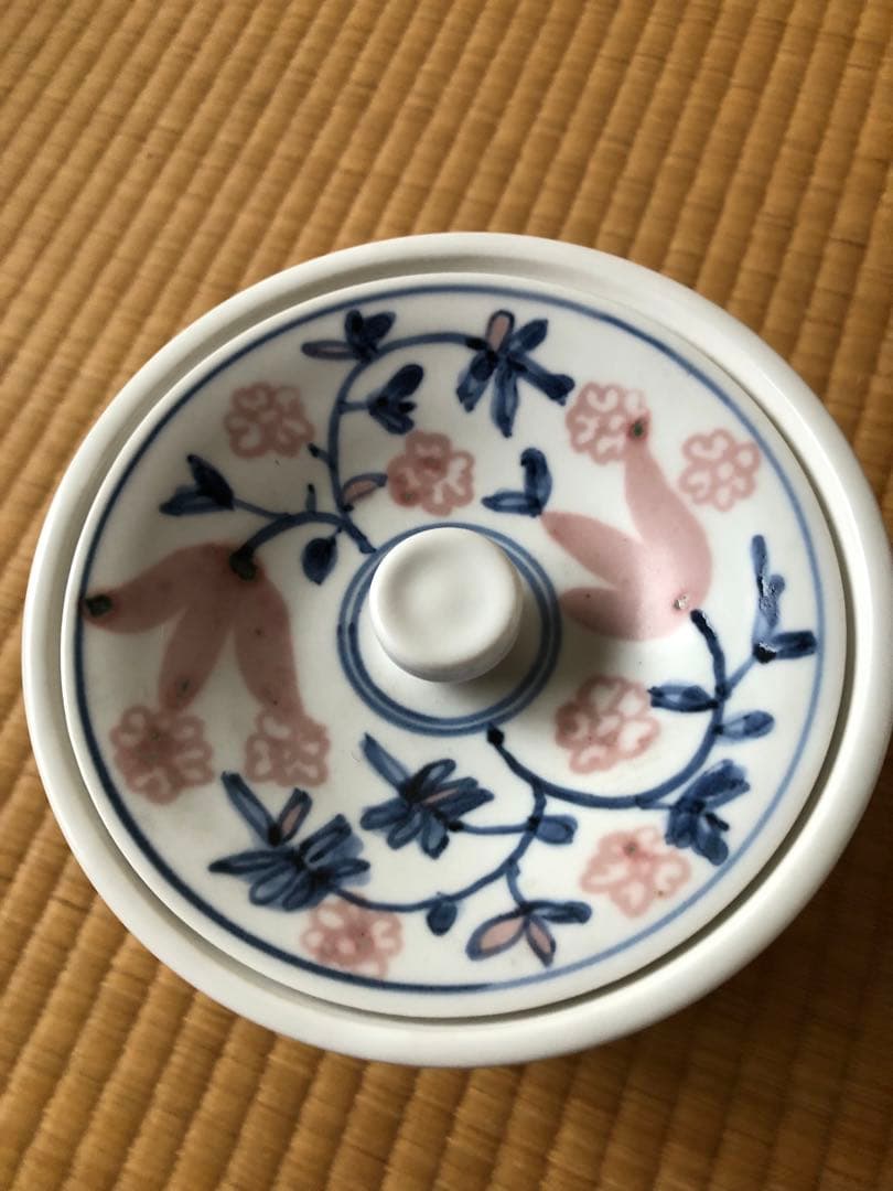 水指　青花釉裏紅　一位窯　田中一晃　氏作　共箱入