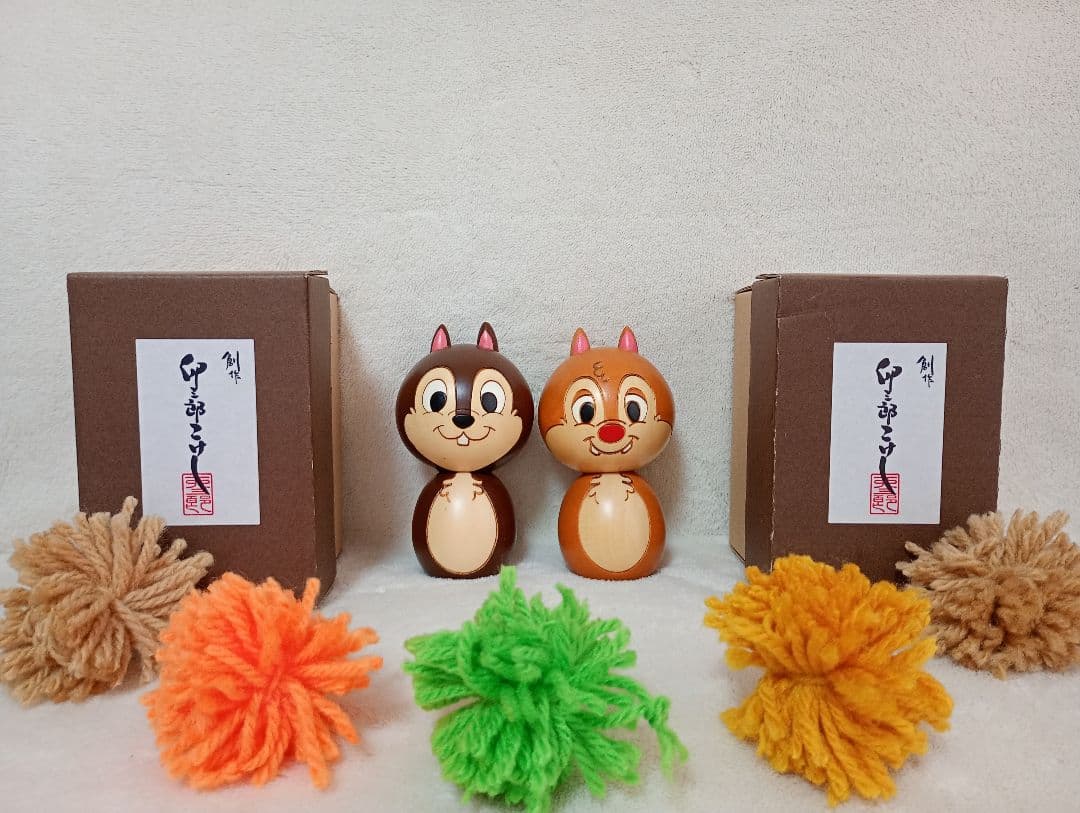 チップとデール　こけし　ディズニーストア