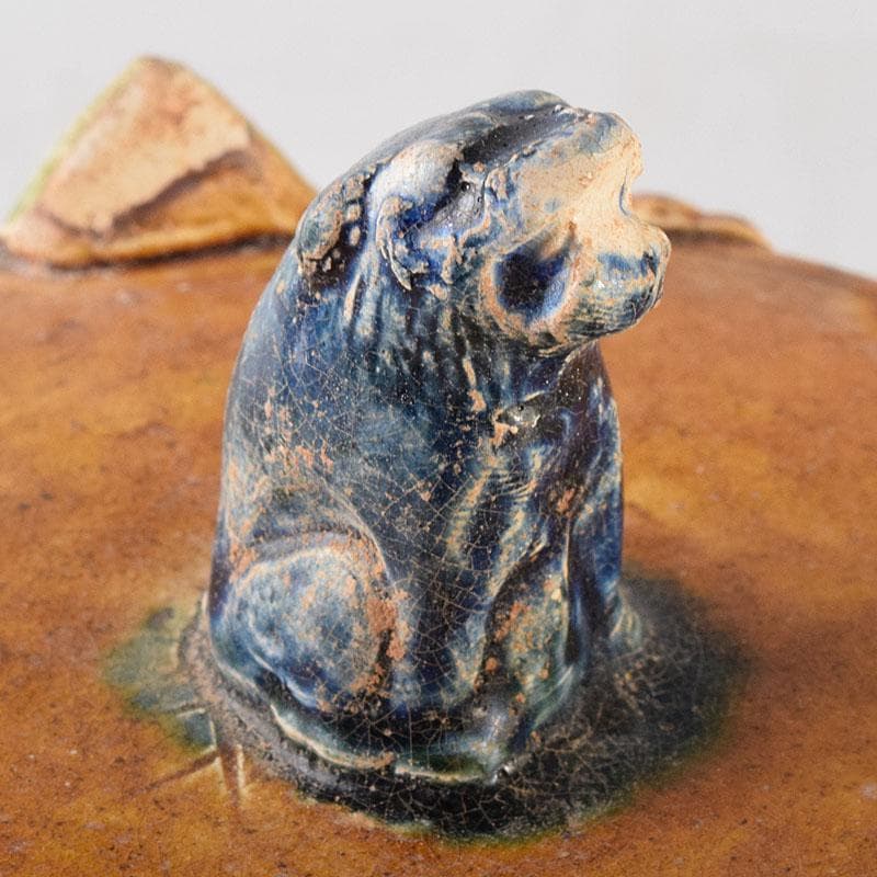 中国　唐三彩　蓋壷　飾壷　C　R8561H