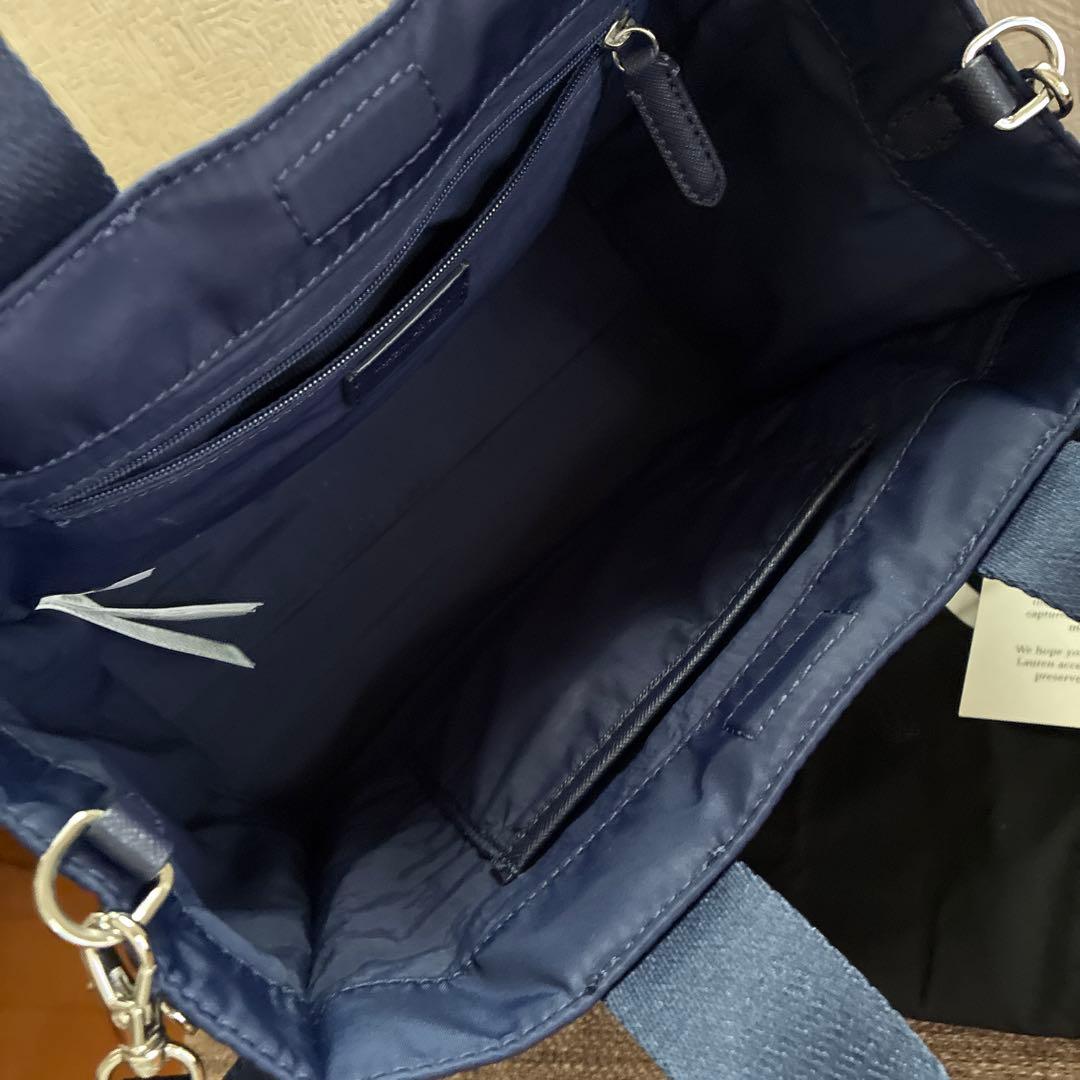 LAUREN ネイビー ショルダーバッグ