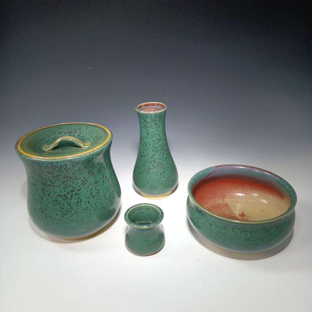 茶道具　上野焼　香春作　皆具一式