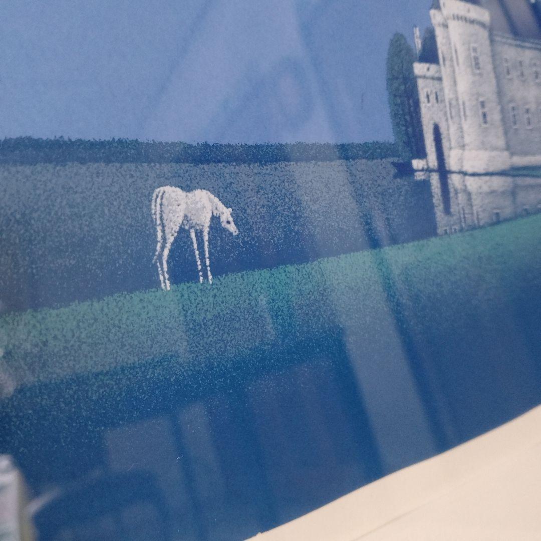 【美品】松浦敬文 　「水辺の城」　シルクスクリーン 　リトグラフ　特注額装