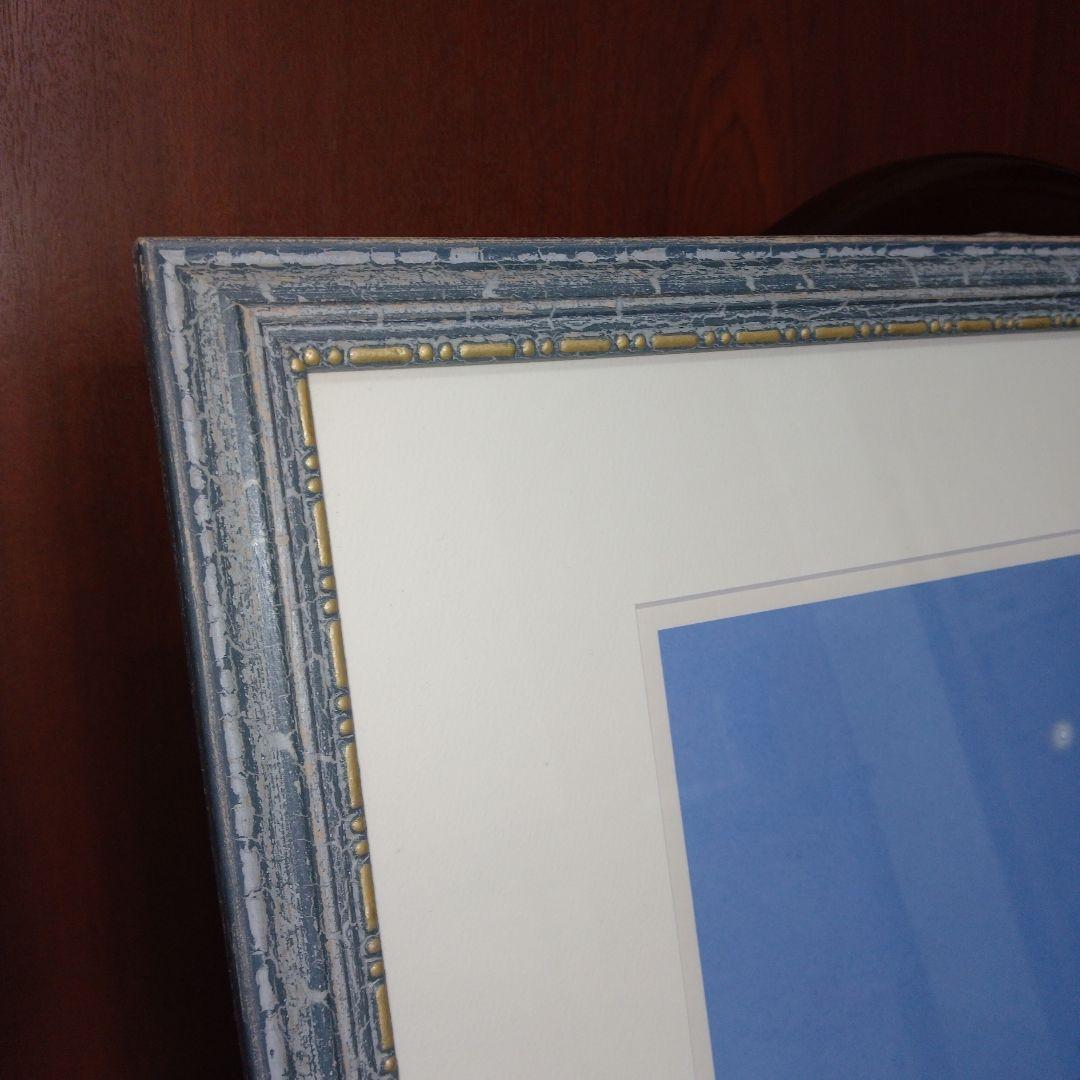 【美品】松浦敬文 　「水辺の城」　シルクスクリーン 　リトグラフ　特注額装