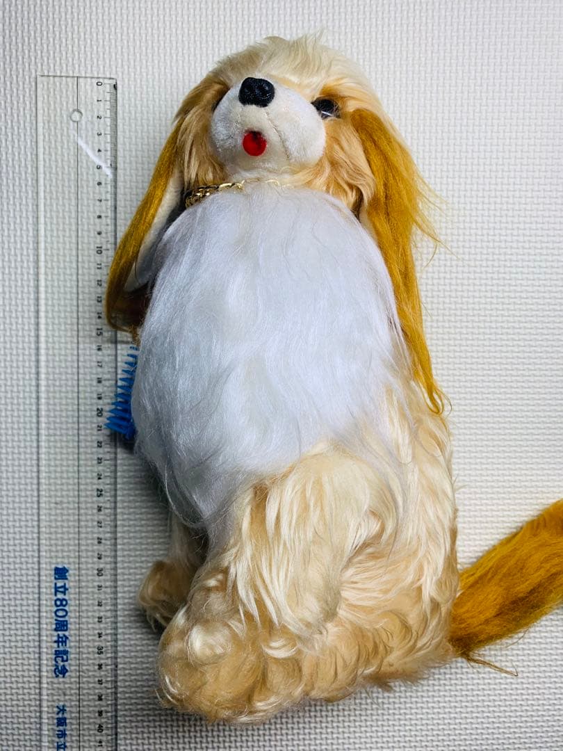 昭和レトロ　カネカロン　ぬいぐるみ　当時物　犬　いぬ　ブラシ付き　高級