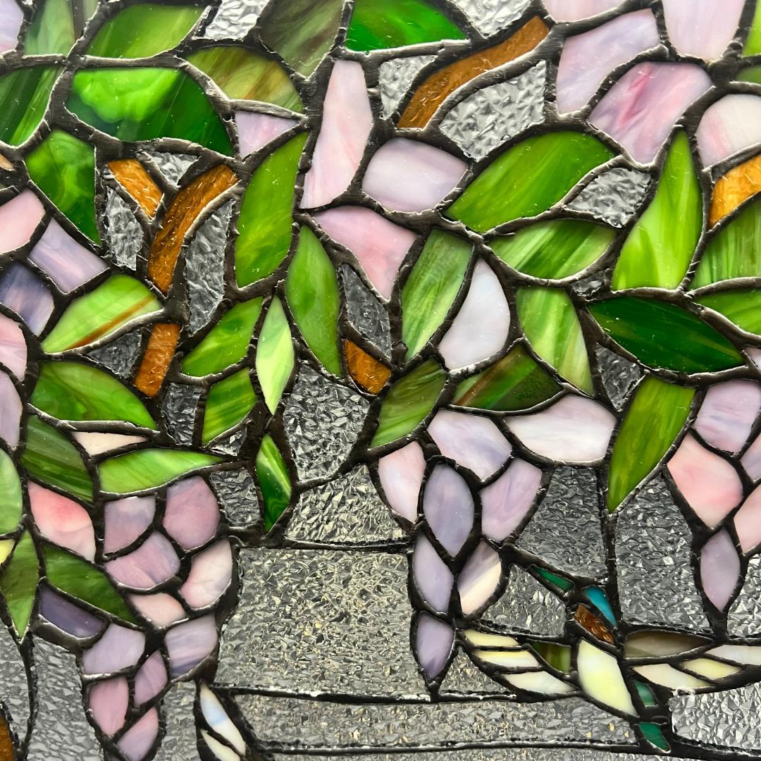 西洋アンティーク　大　ステンドグラス　縦　54cm×横　35cm