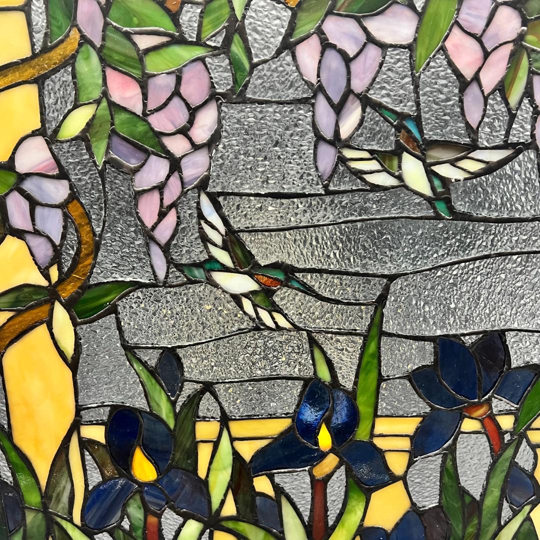 西洋アンティーク　大　ステンドグラス　縦　54cm×横　35cm