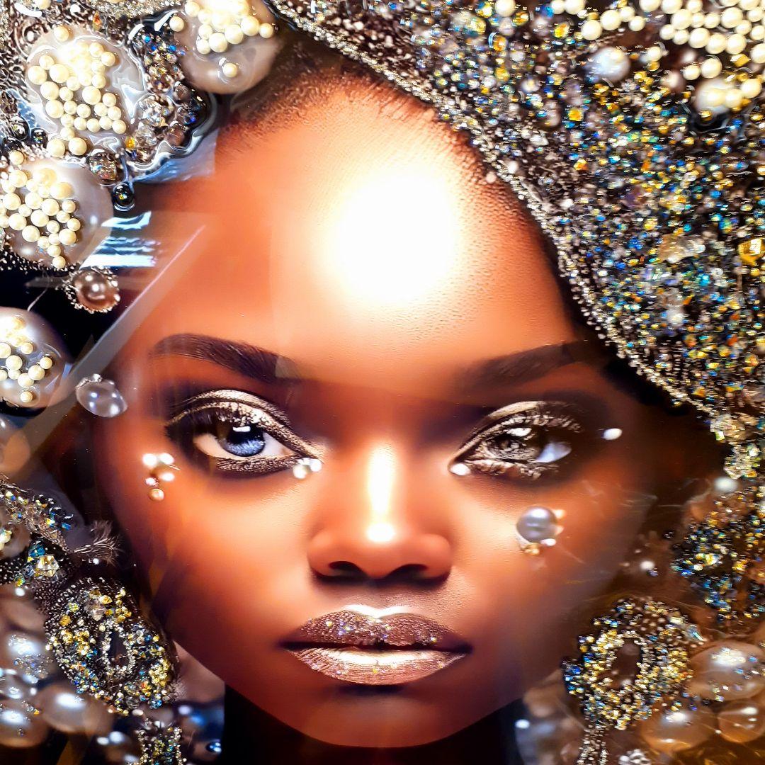 輸入雑貨　クリスタル　天然石　真珠アート　シルバー　宝石アート　パール